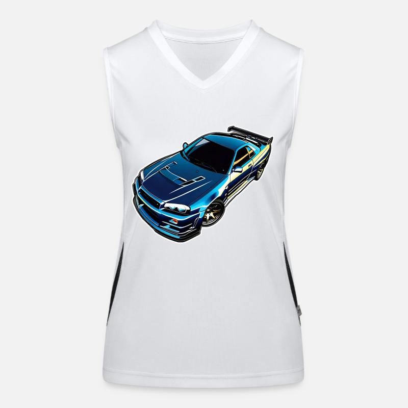 Jdm / Tuning / Turbolader / Felgen / Chiptuning Funktionelles Kontrast-Tank Top für Frauen