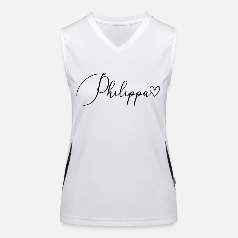 Philippa Name Vorname Mädchen Funktionelles Kontrast-Tank Top für Frauen