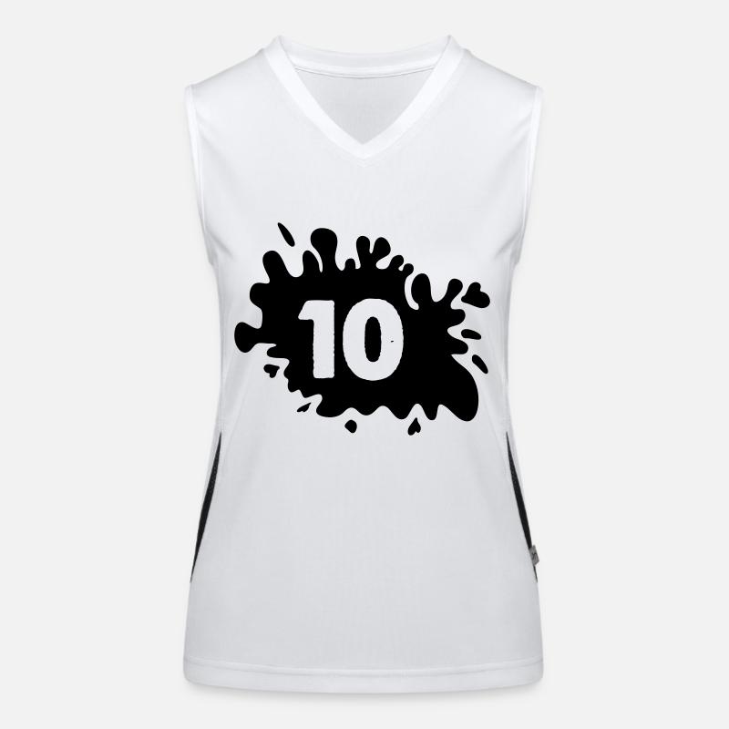 kleckse 10 Funktionelles Kontrast-Tank Top für Frauen