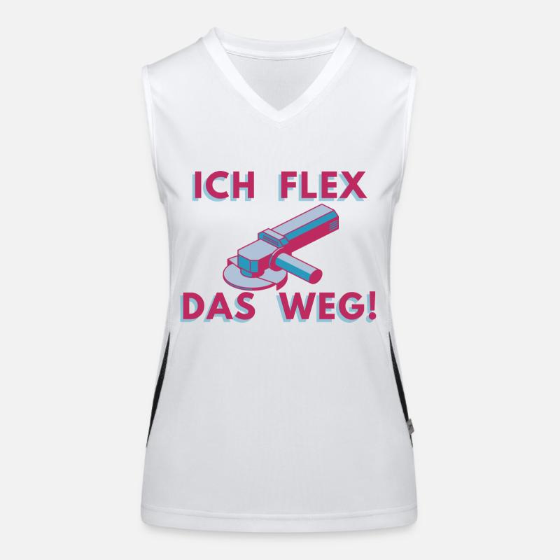 Angle Grinder Flex Welding Metalworker Women's Functional Contrast Tank Top