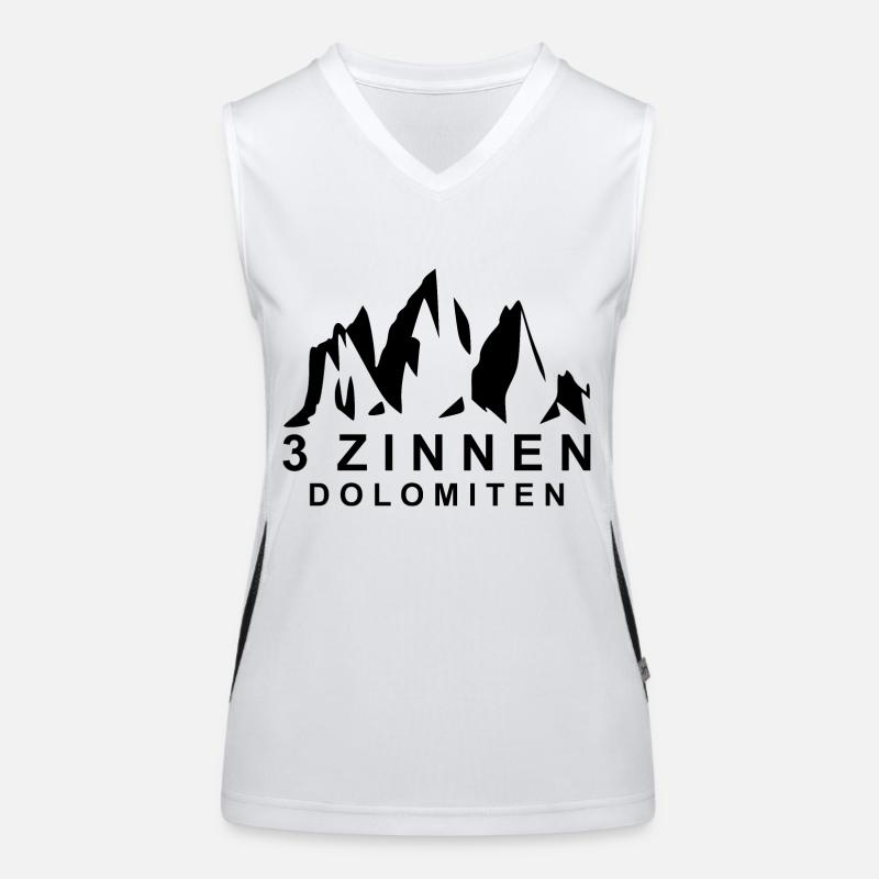 3 Zinnen Dolomiten Funktionelles Kontrast-Tank Top für Frauen