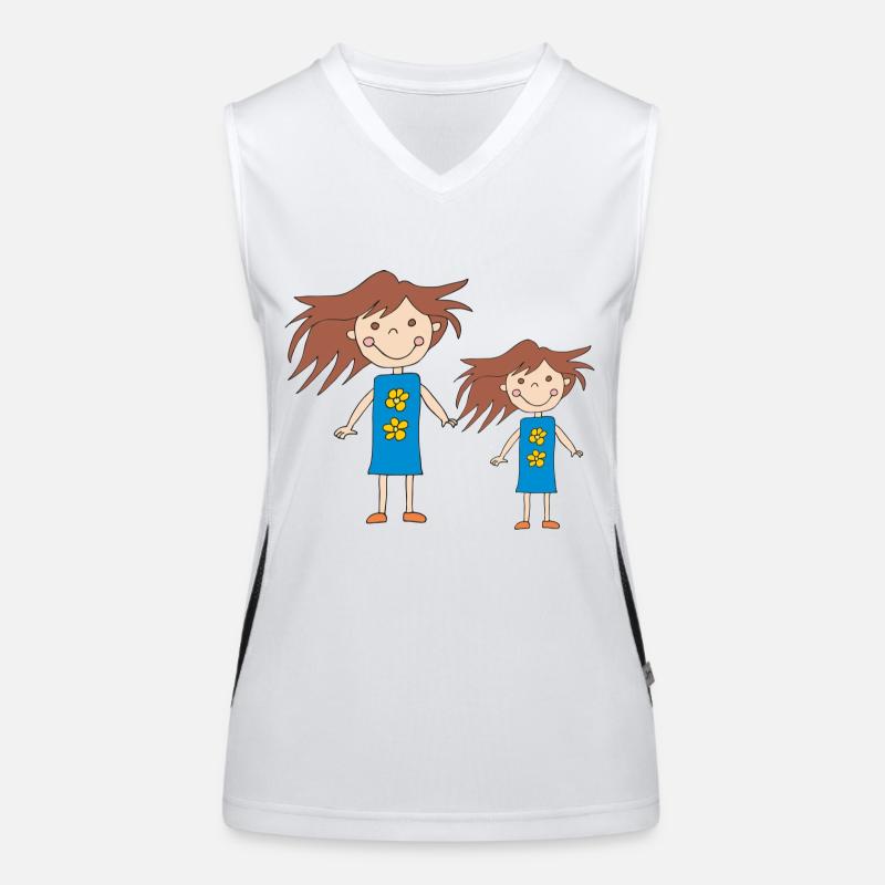 mädchen gross und klein Funktionelles Kontrast-Tank Top für Frauen