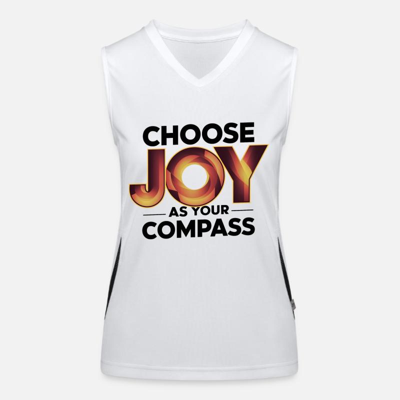 Choose Joy as Your Compass: Digital Art Women's Functional Contrast Tank Top
