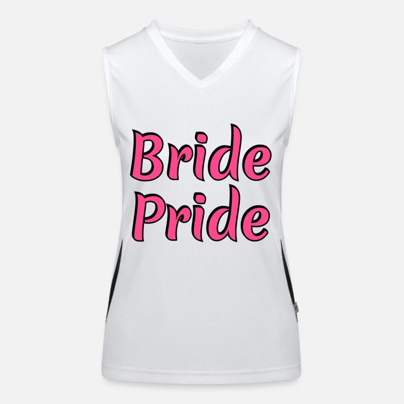Braut Pride - Lesbische Hochzeit Homo-Ehe Funktionelles Kontrast-Tank Top für Frauen