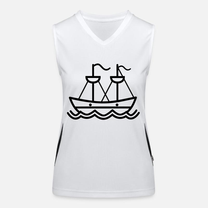 Piratenschiff Funktionelles Kontrast-Tank Top für Frauen