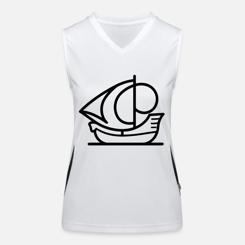 Piratenschiff Funktionelles Kontrast-Tank Top für Frauen