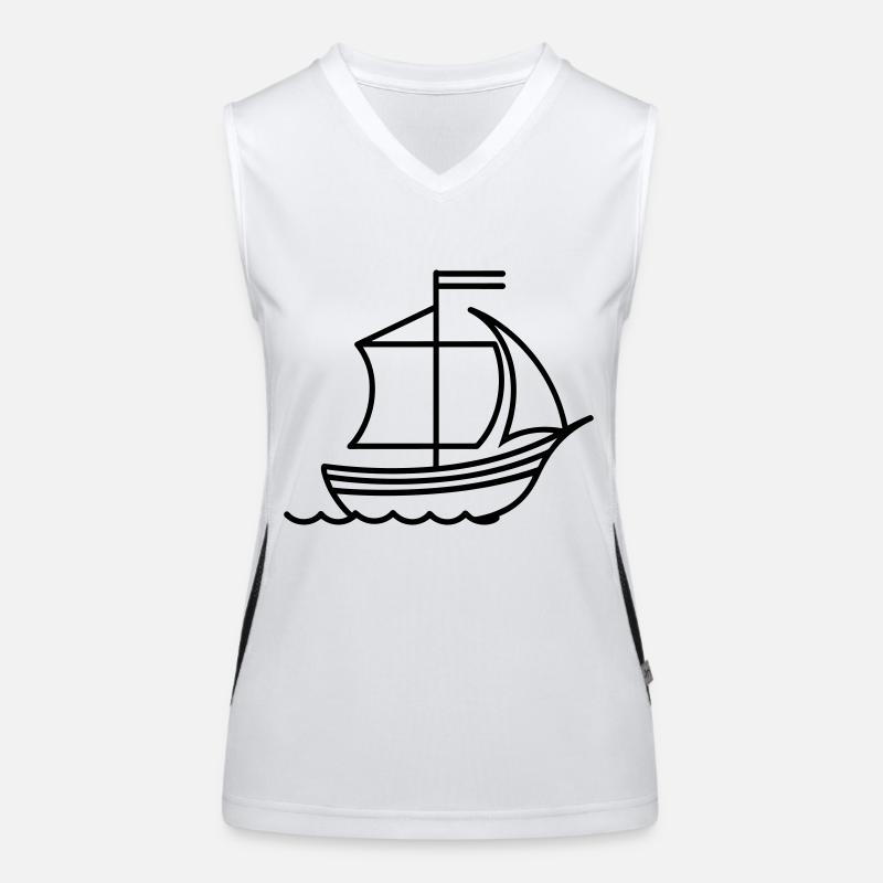 Pirate ship Women's Functional Contrast Tank Top