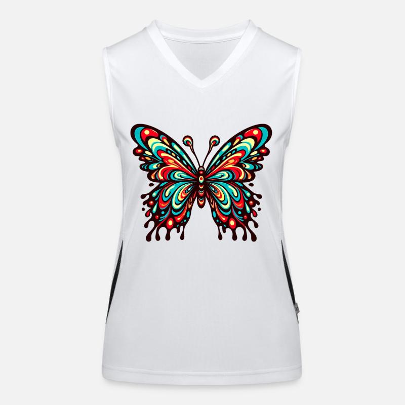 Papillon comique vibrant Débardeur respirant contrasté Femme
