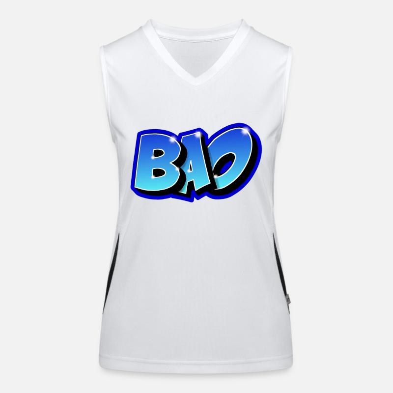 Graffiti First Name BAO Printable on All Women's Functional Contrast Tank Top