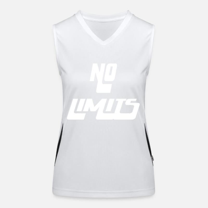 No Limits - Women's Functional Contrast Tank Top - white/black