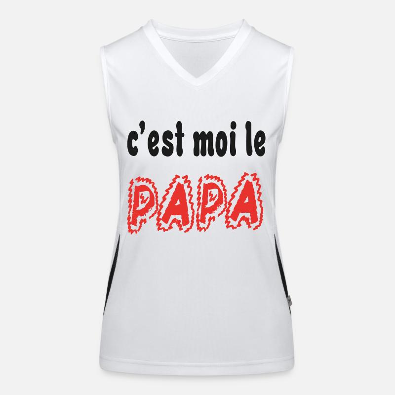 Ich bin der Papa Funktionelles Kontrast-Tank Top für Frauen