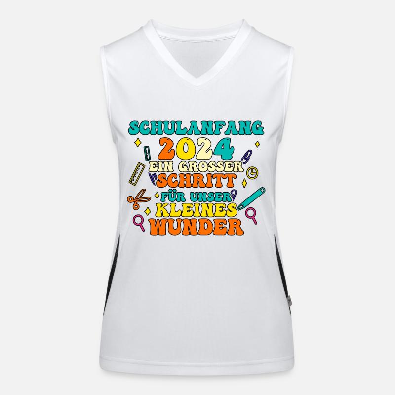 Eltern Schulkind Grundschule Erste Klasse Einschul Funktionelles Kontrast-Tank Top für Frauen