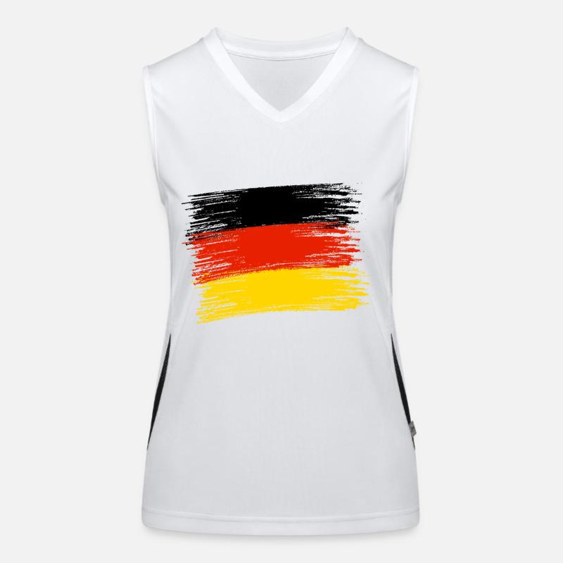 DRAPEAU ALLEMAND Débardeur respirant contrasté Femme