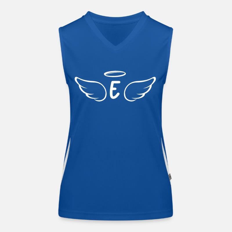Buchstabe e Engelsflügel Funktionelles Kontrast-Tank Top für Frauen