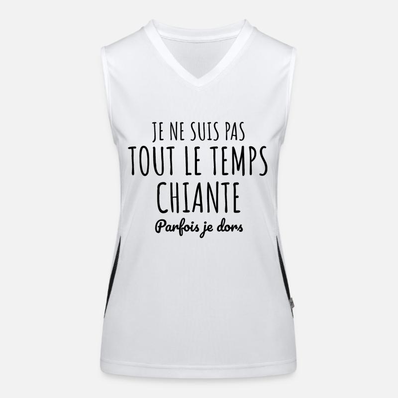Je ne suis pas chiante tout le temps Débardeur respirant contrasté Femme