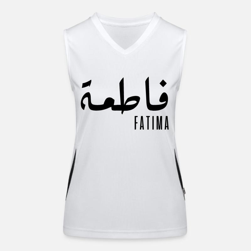 Name Fatima auf Arabisch Funktionelles Kontrast-Tank Top für Frauen
