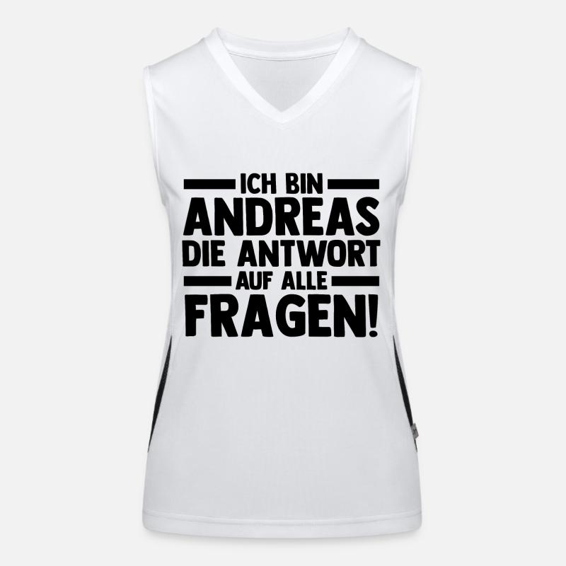 First name Andreas Women's Functional Contrast Tank Top
