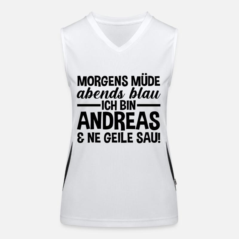 Prénom Andreas Débardeur respirant contrasté Femme