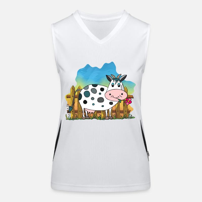 Cow Women's Functional Contrast Tank Top