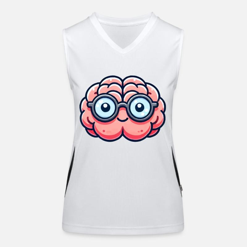 gehirn comic nerd Funktionelles Kontrast-Tank Top für Frauen