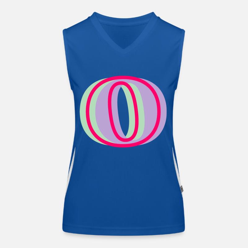 Lettre o multicolore Débardeur respirant contrasté Femme