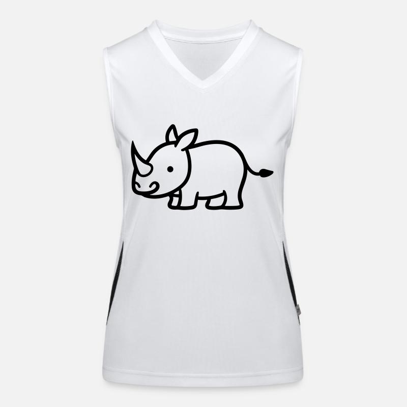 Nashorn Funktionelles Kontrast-Tank Top für Frauen