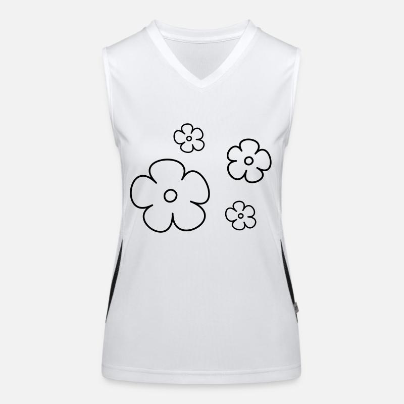 Fleur Débardeur respirant contrasté Femme