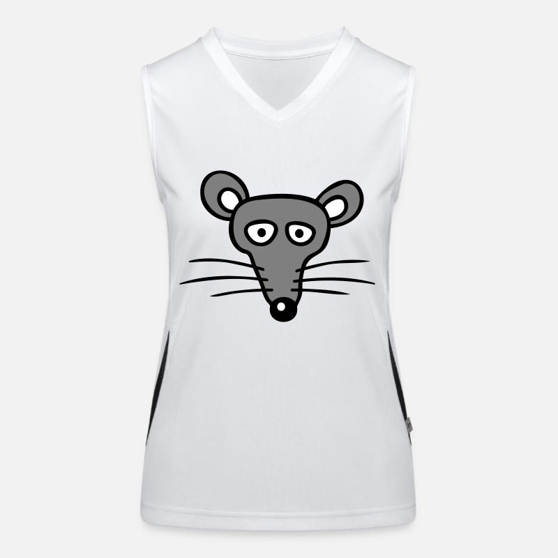 souris souris mignon petit rat rongeur amical Débardeur respirant contrasté Femme