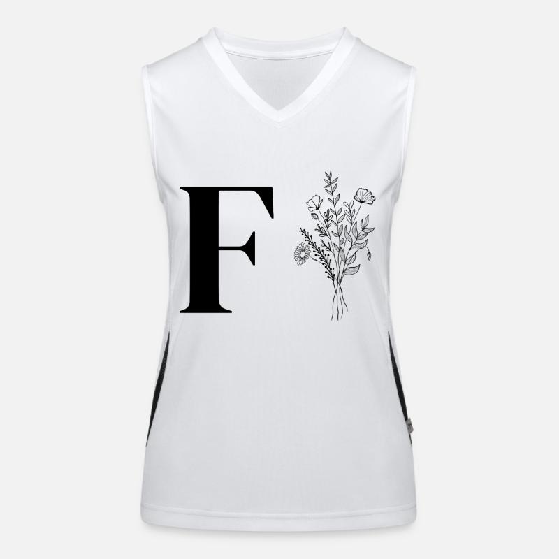 Minimalistische Blumen Funktionelles Kontrast-Tank Top für Frauen