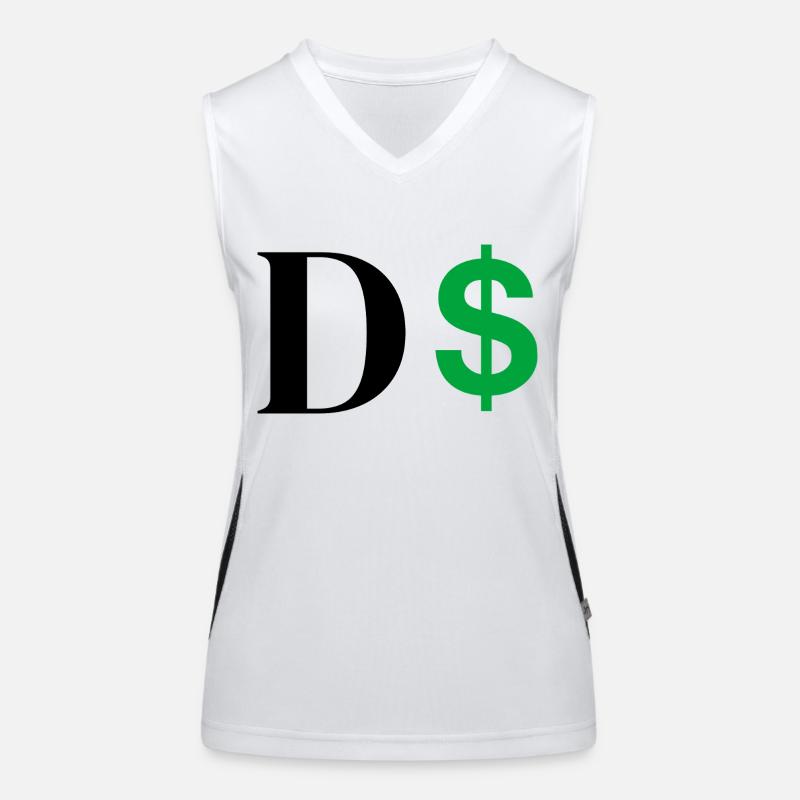 Dollar-Buchstabe Funktionelles Kontrast-Tank Top für Frauen