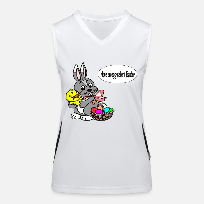Black have an egg cellent easter Women's Functional Contrast Tank Top