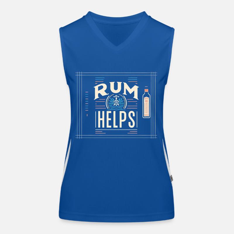 Rum Helps 7 Funktionelles Kontrast-Tank Top für Frauen