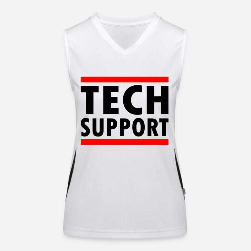 tech support Funktionelles Kontrast-Tank Top für Frauen