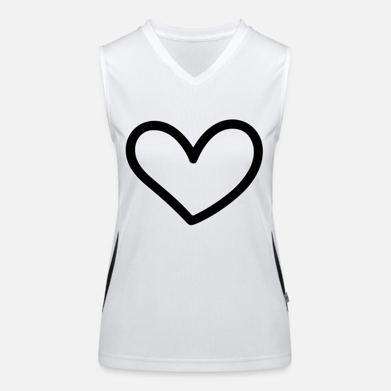 heart Women's Functional Contrast Tank Top