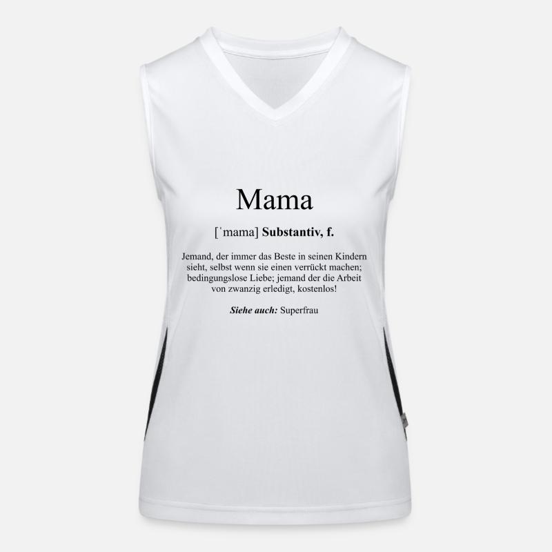 Mama Definition Dictionary Funktionelles Kontrast-Tank Top für Frauen