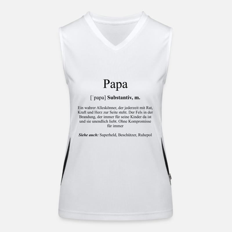 Papa Definition Dictionary Funktionelles Kontrast-Tank Top für Frauen