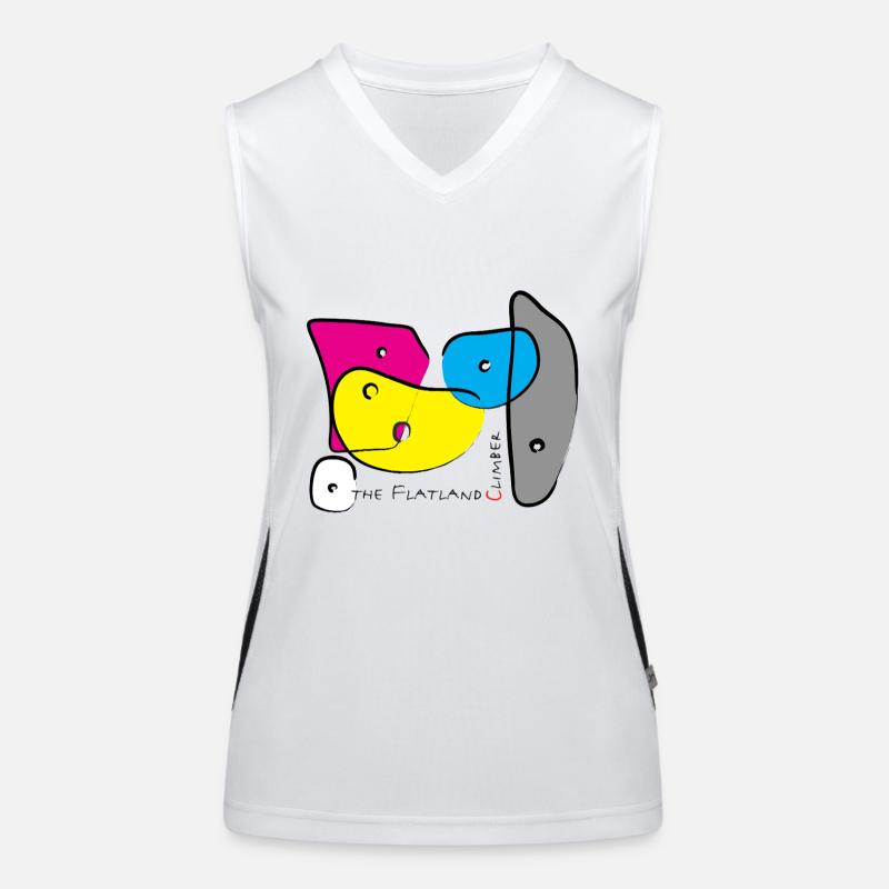 Bouldergriffe Farbe 3 Funktionelles Kontrast-Tank Top für Frauen