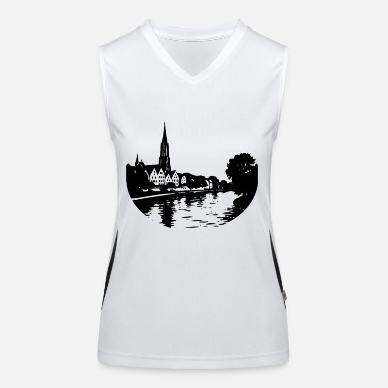 Danube in Ulm Women's Functional Contrast Tank Top