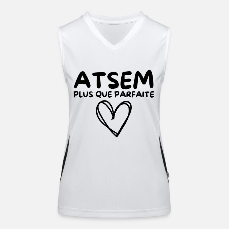 ATSEM plus que parfaite, c’est moi Débardeur respirant contrasté Femme