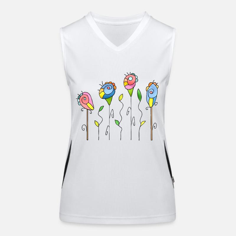 Fleur Débardeur respirant contrasté Femme