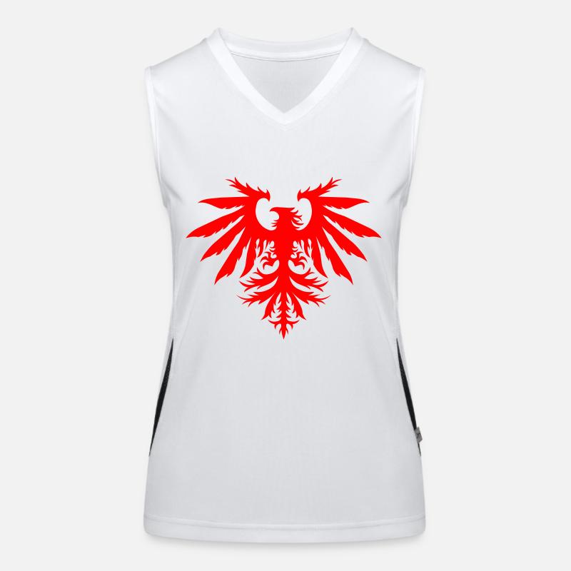 eagle - Women's Functional Contrast Tank Top - white/black