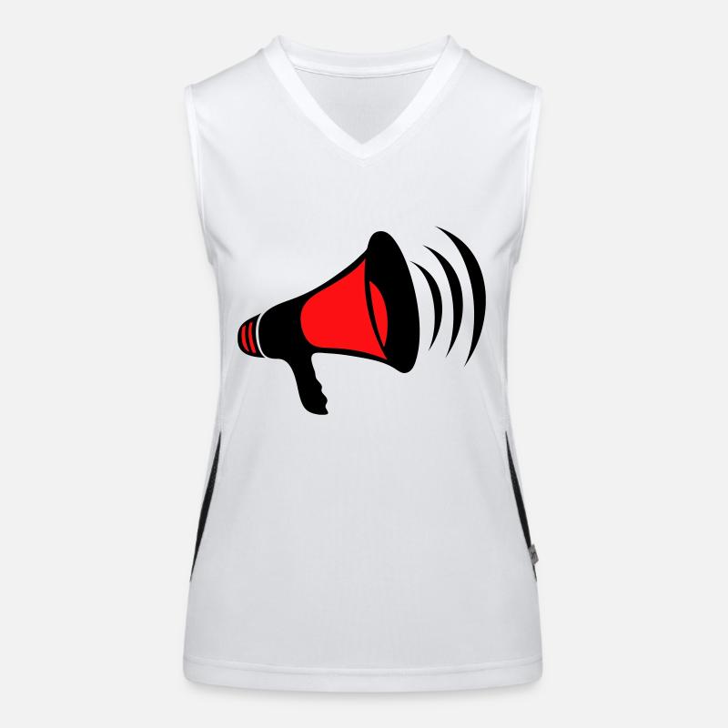Megaphon Funktionelles Kontrast-Tank Top für Frauen
