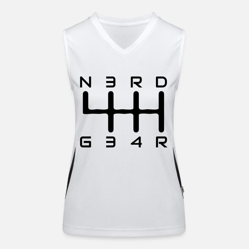 N3RD G34R Logo Funktionelles Kontrast-Tank Top für Frauen