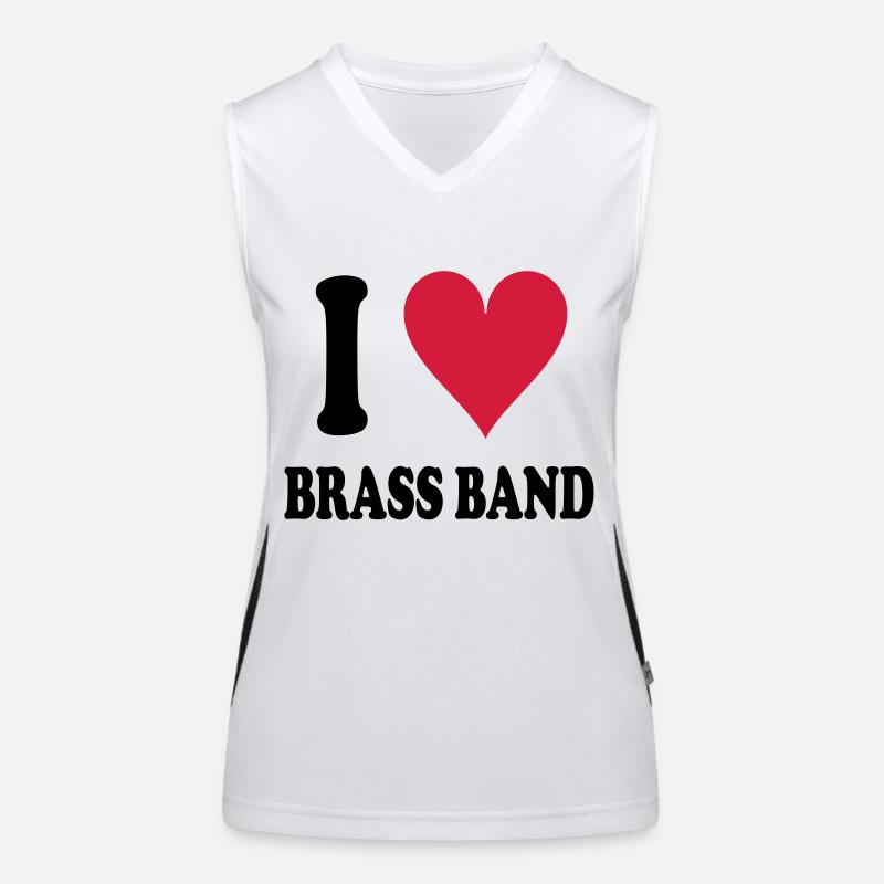 I love Brass Band Women's Functional Contrast Tank Top