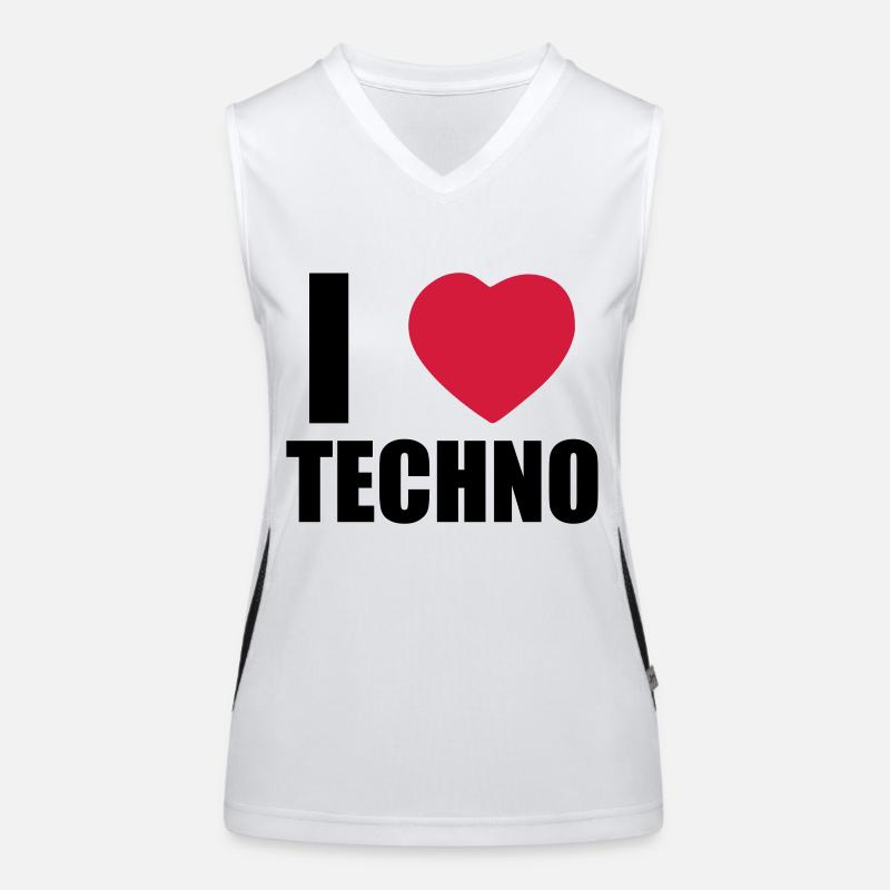 I LOVE TECHNO 2 Débardeur respirant contrasté Femme