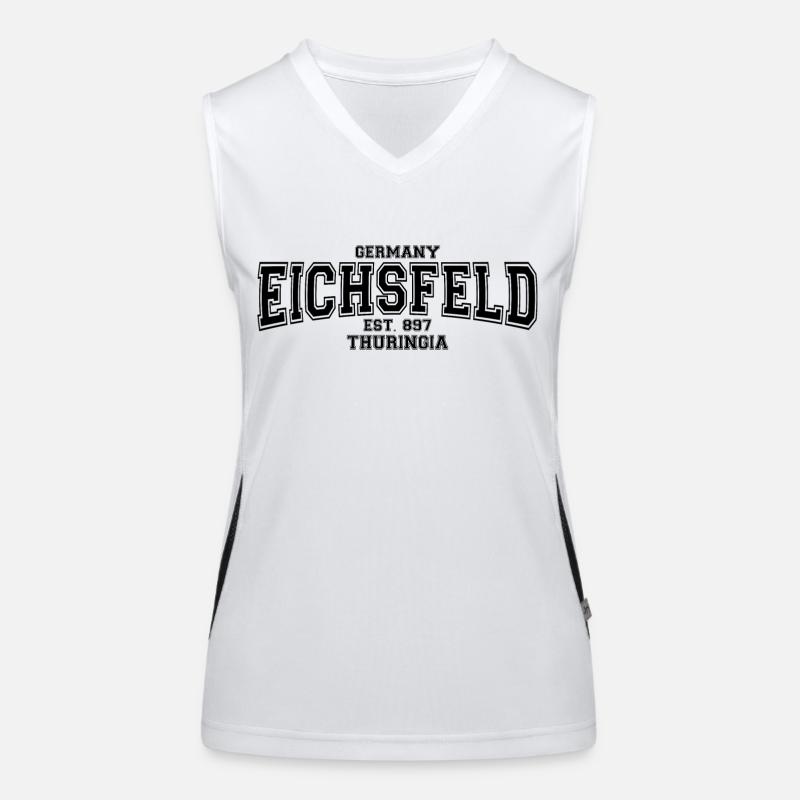 Eichsfeld Est. 897 Black Funktionelles Kontrast-Tank Top für Frauen