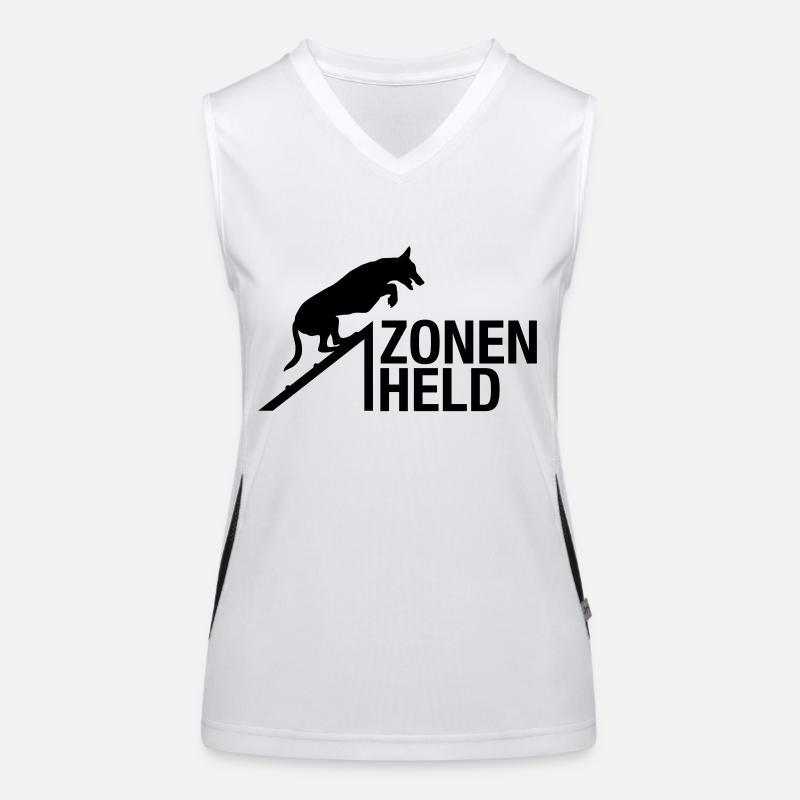 zonenheld_ahuerde_schaeferhund Funktionelles Kontrast-Tank Top für Frauen