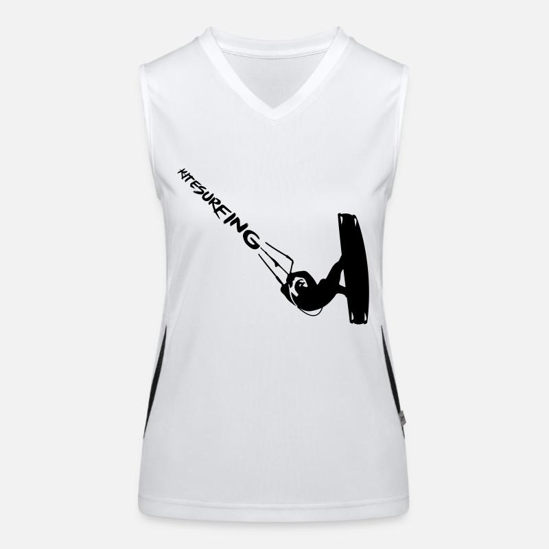 Kitesurfing Unhooked Funktionelles Kontrast-Tank Top für Frauen