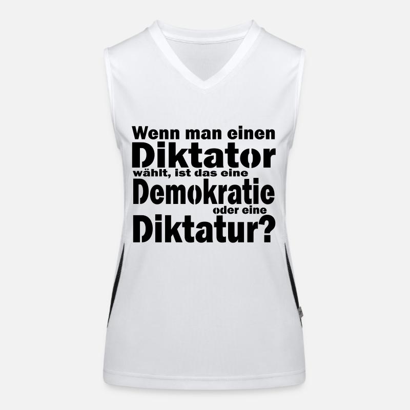 Diktatur oder Demokratie - eine Wahl? Funktionelles Kontrast-Tank Top für Frauen