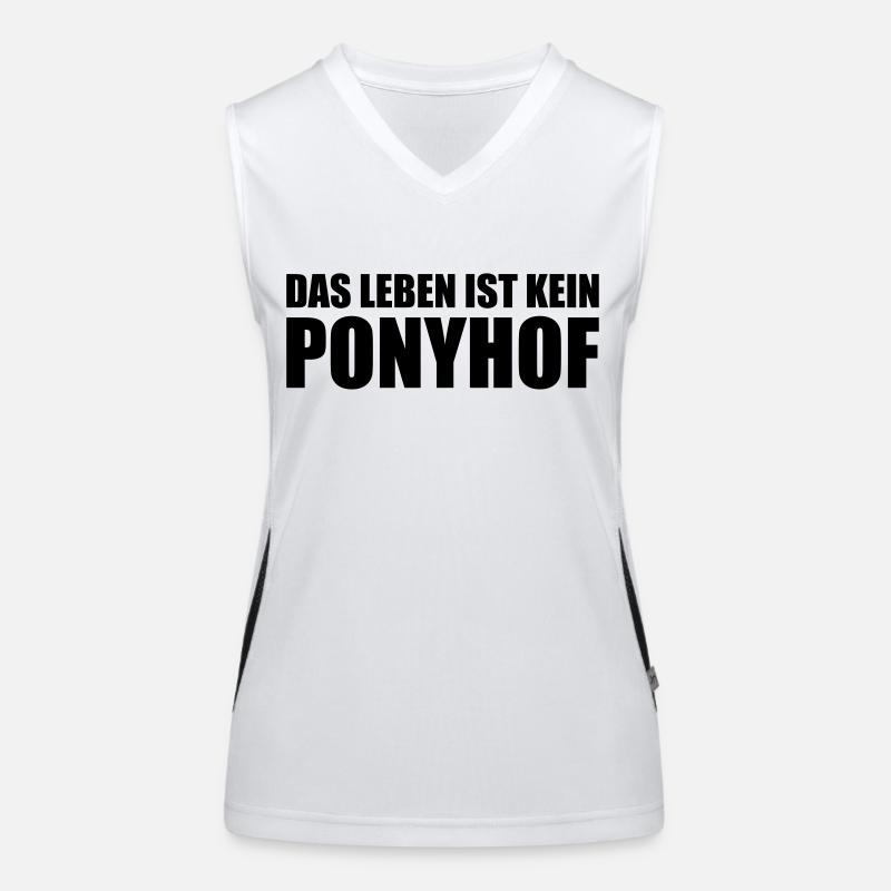 Das Leben ist kein Ponyhof Funktionelles Kontrast-Tank Top für Frauen